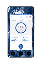 Monochrome Blue Tie Dye Sticker for Omnipod DASH ® PDM – Pump Peelz Monochrome Blue Tie Dye Sticker for Omnipod DASH ® PDM – Pump Peelz