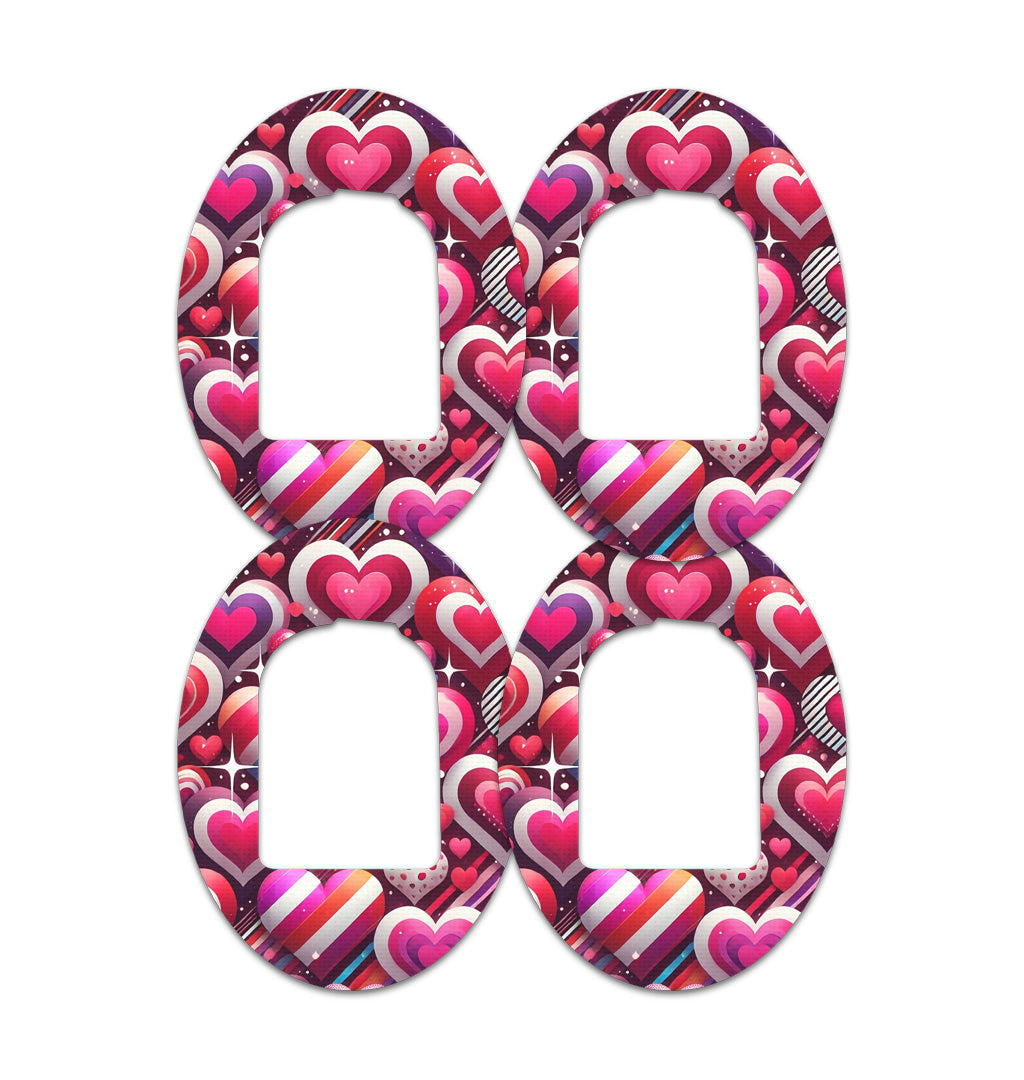 Sparkly Hearts Pod Patch Tape - Pump Peelz Sparkly Hearts Pod Patch Tape - Pump Peelz