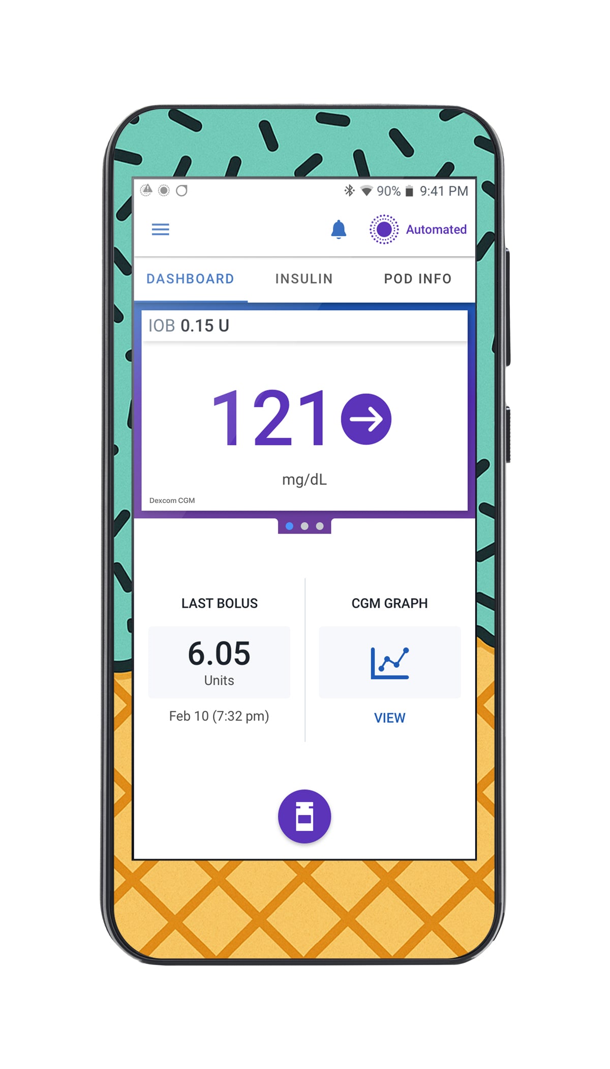 Ice Cream Social Sticker for Omnipod® 5 Controller – Pump Peelz Ice Cream Social Sticker for Omnipod® 5 Controller – Pump Peelz