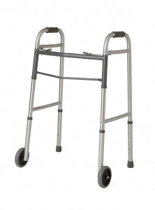 Medline Two-Button Folding Walkers with 5" Wheels Medline Two-Button Folding Walkers with 5" Wheels