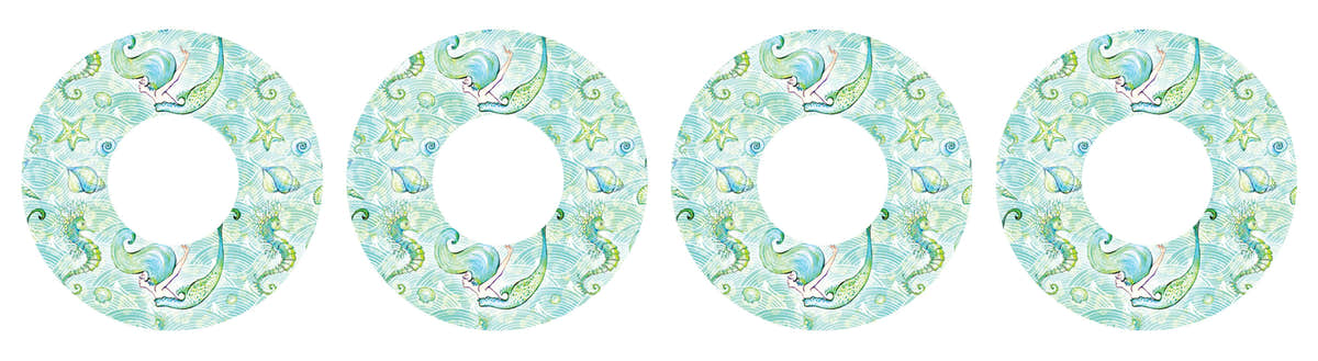 Pastel Mermaids for Patch Freestyle Libre and Universal Infusion Set Tape Pastel Mermaids for Patch Freestyle Libre and Universal Infusion Set Tape