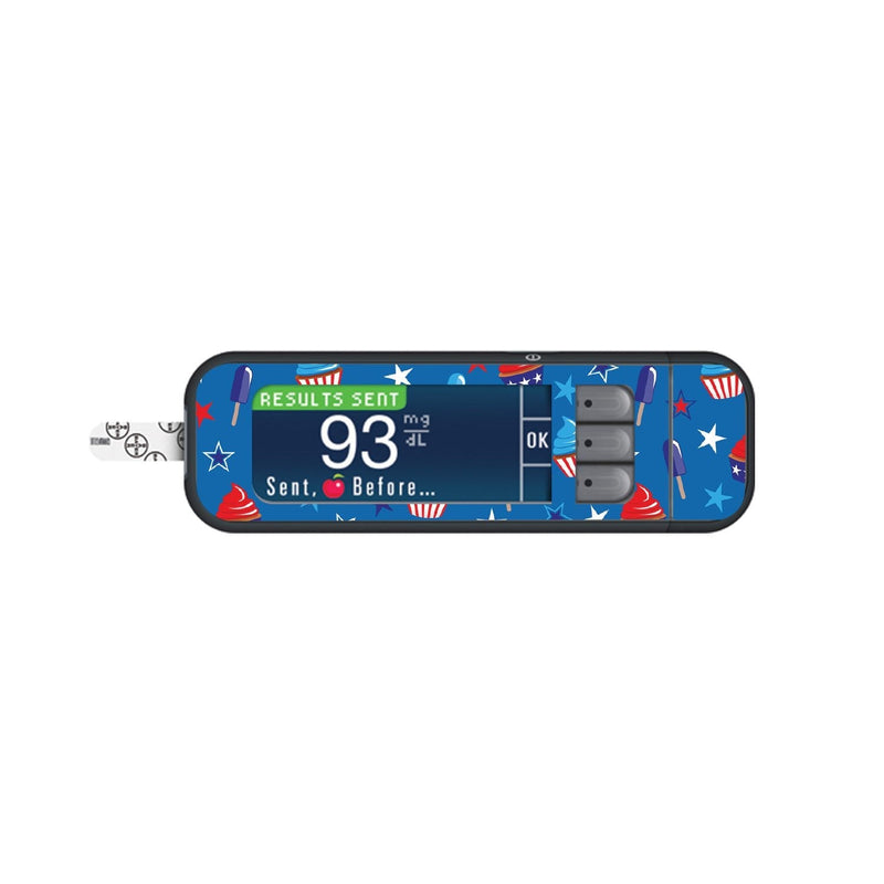 Patriotic Dessert Sticker for Bayer Contour Next Glucometer Patriotic Dessert Sticker for Bayer Contour Next Glucometer