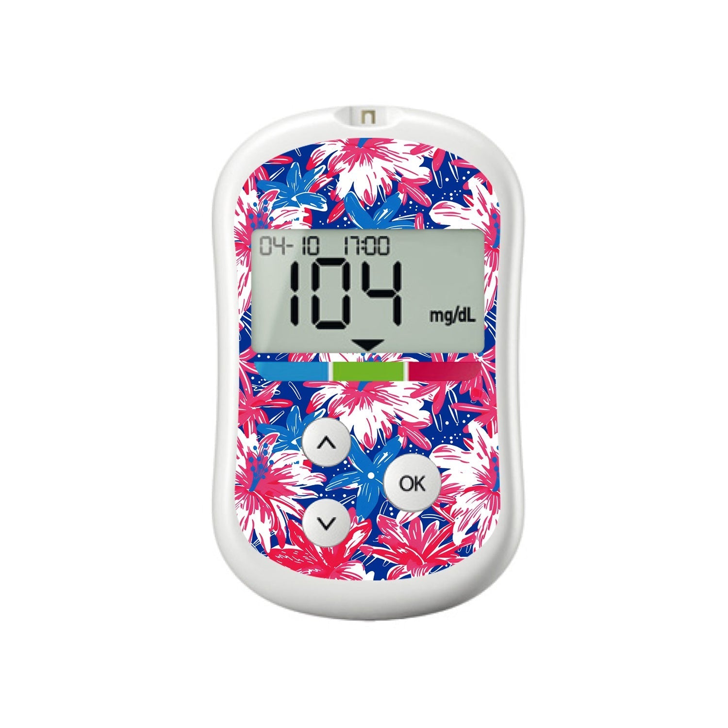 Patriotic Flowers for OneTouch Verio Flex Glucometer Patriotic Flowers for OneTouch Verio Flex Glucometer