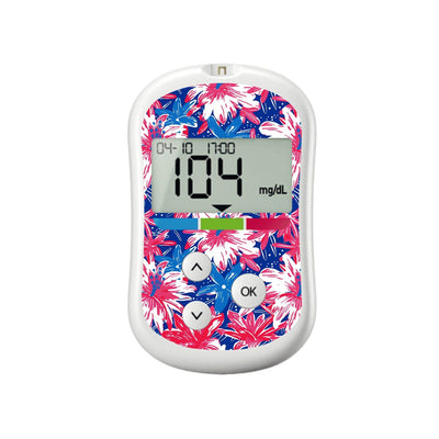 Patriotic Flowers for OneTouch Verio Flex Glucometer Patriotic Flowers for OneTouch Verio Flex Glucometer