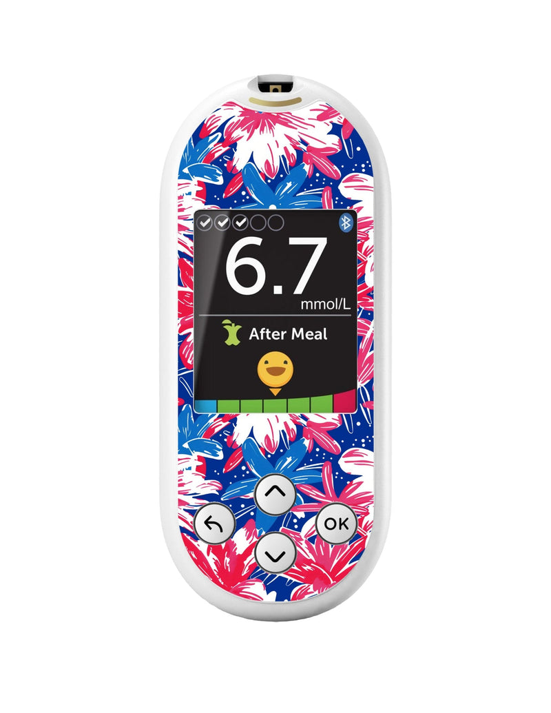 Patriotic Flowers for OneTouch Verio Reflect Glucometer Patriotic Flowers for OneTouch Verio Reflect Glucometer