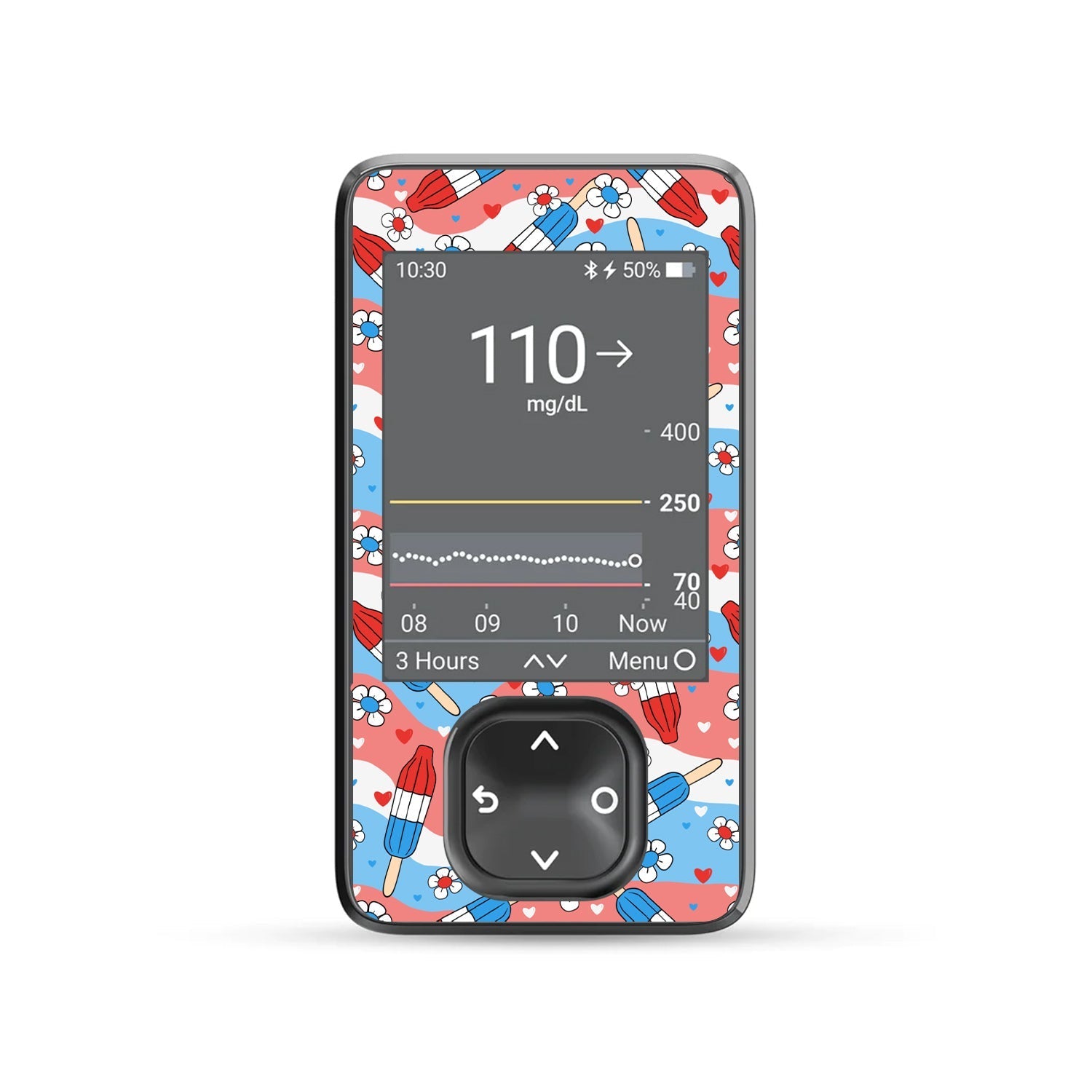 Patriotic Popsicles DEXCOM G7 and Stelo Touchscreen Receiver Patriotic Popsicles DEXCOM G7 and Stelo Touchscreen Receiver