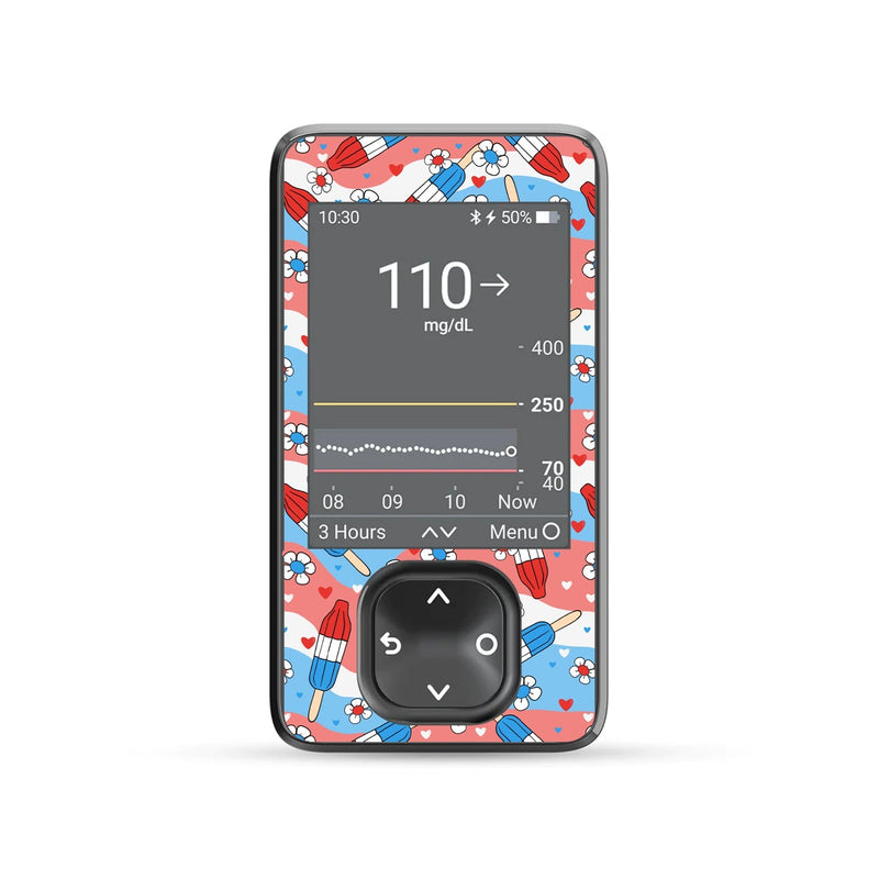 Patriotic Popsicles DEXCOM G7 and Stelo Touchscreen Receiver Patriotic Popsicles DEXCOM G7 and Stelo Touchscreen Receiver