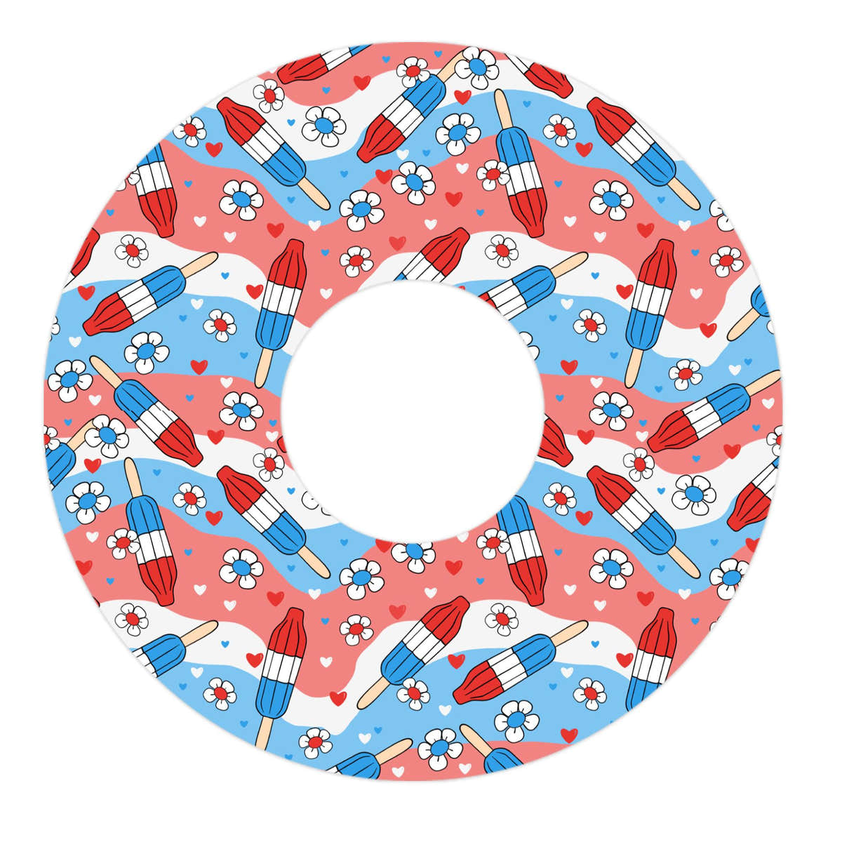 Patriotic Popsicles Tape Designed for the FreeStyle Libre 3 Plus & Lingo Patriotic Popsicles Tape Designed for the FreeStyle Libre 3 Plus & Lingo