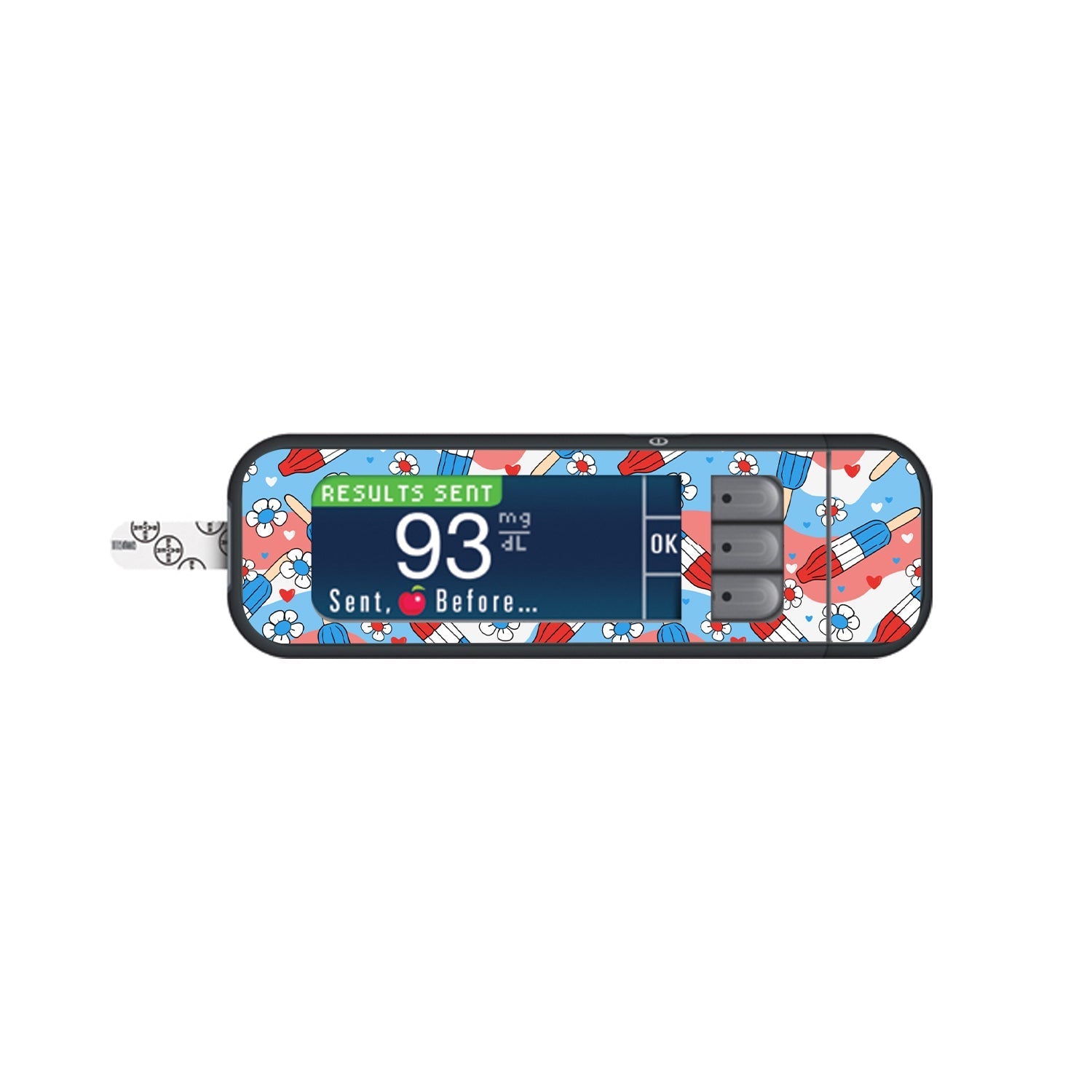 Patriotic Popsicles for Bayer Contour Next Glucometer Patriotic Popsicles for Bayer Contour Next Glucometer