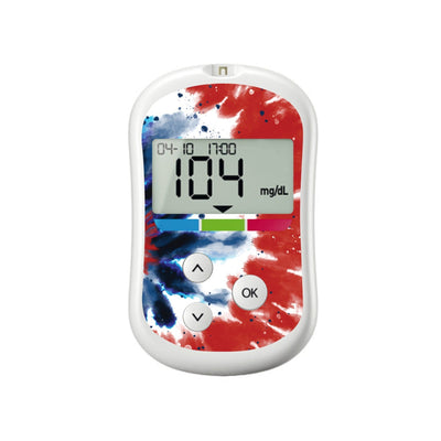 Patriotic Tie Dye for OneTouch Verio Flex Glucometer Patriotic Tie Dye for OneTouch Verio Flex Glucometer