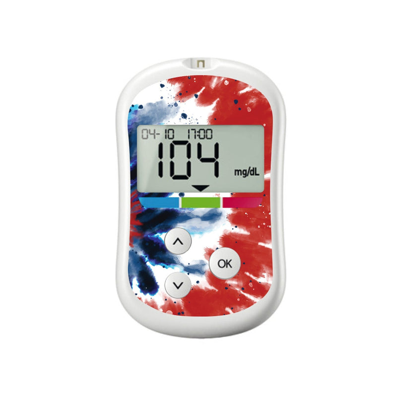 Patriotic Tie Dye for OneTouch Verio Flex Glucometer Patriotic Tie Dye for OneTouch Verio Flex Glucometer
