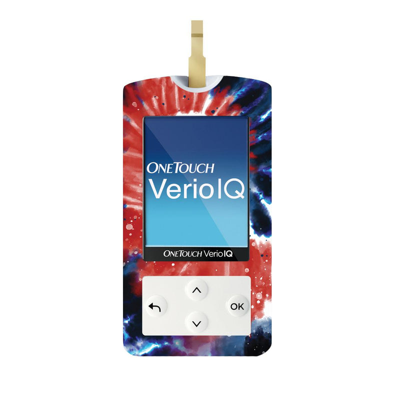 Patriotic Tie Dye for OneTouch Verio IQ Glucometer Patriotic Tie Dye for OneTouch Verio IQ Glucometer