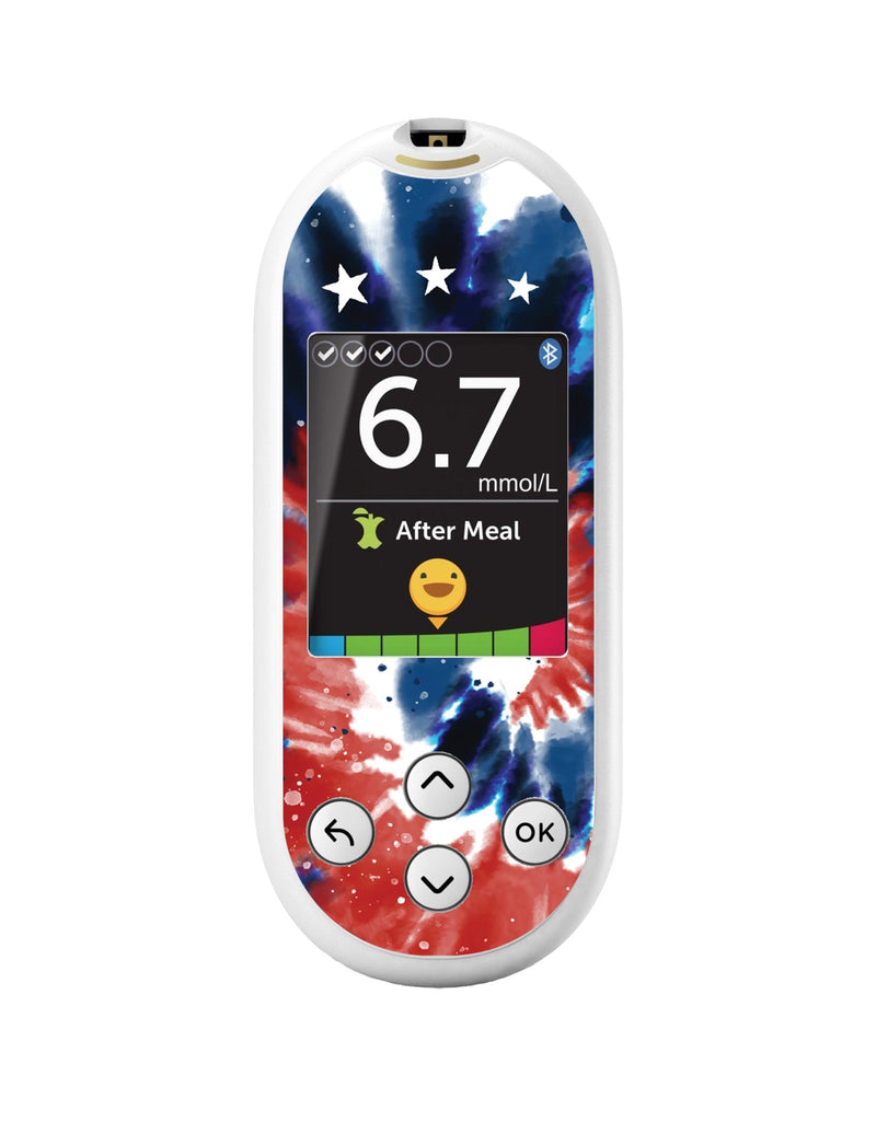 Patriotic Tie Dye for OneTouch Verio Reflect Glucometer Patriotic Tie Dye for OneTouch Verio Reflect Glucometer