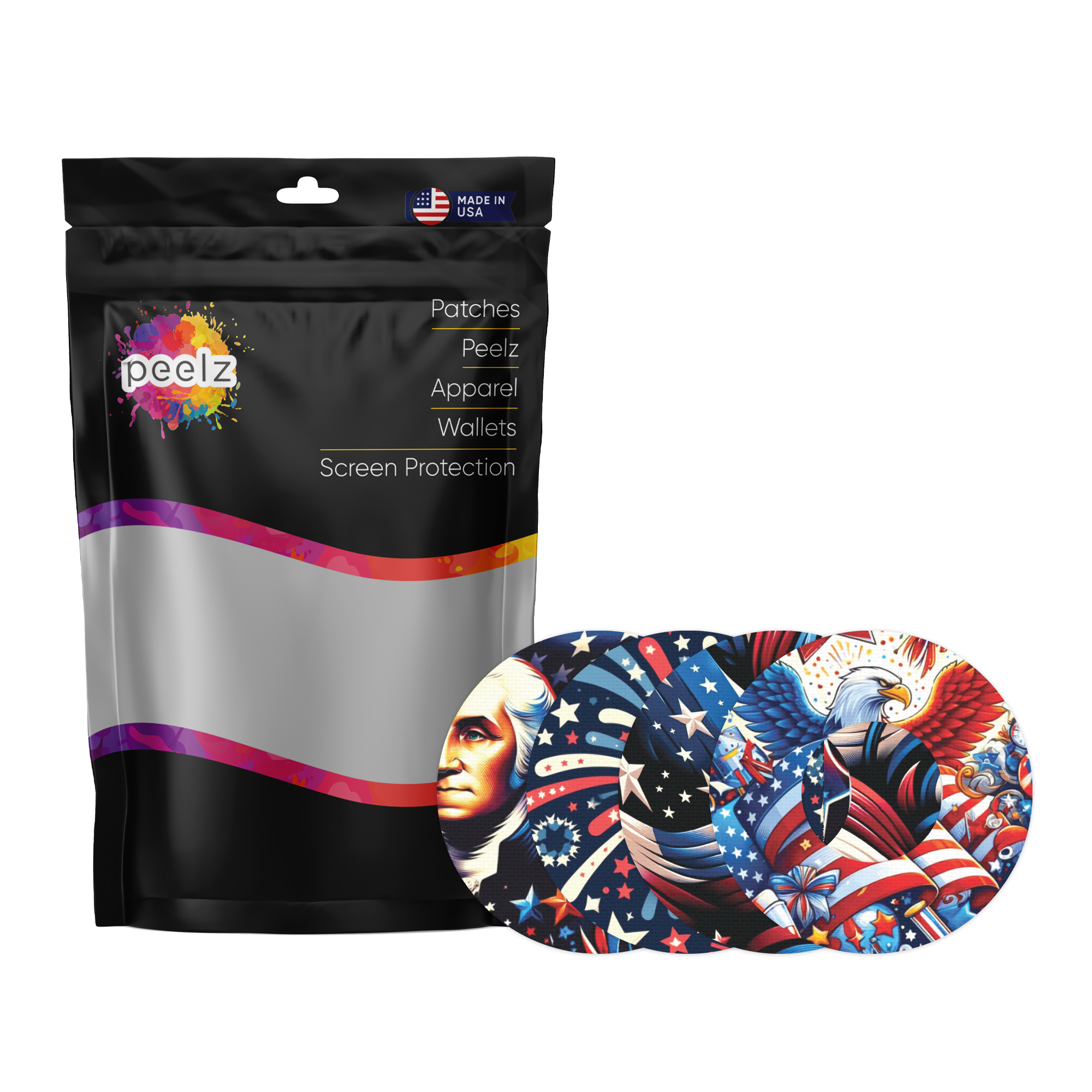 Patriotic Variety Pack Patch Freestyle Libre 2 Patch Tape - Pump Peelz Patriotic Variety Pack Patch Freestyle Libre 2 Patch Tape - Pump Peelz