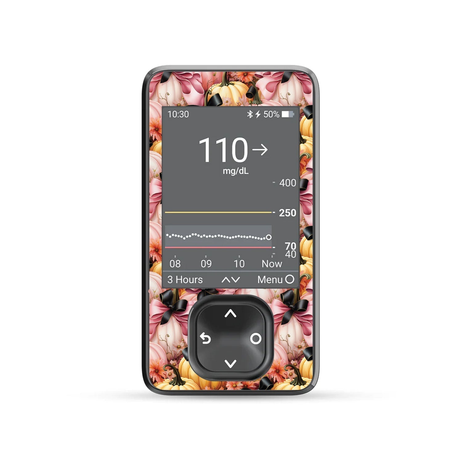Patterned Pumpkins DEXCOM G7 and Stelo and G6 Touchscreen Receiver Sticker Patterned Pumpkins DEXCOM G7 and Stelo and G6 Touchscreen Receiver Sticker