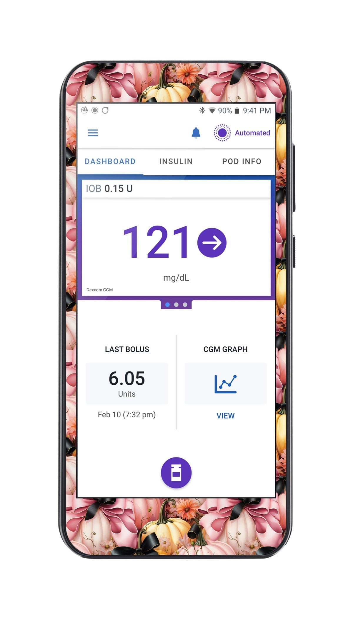 Patterned Pumpkins Sticker for Omnipod® 5 Controller – Pump Peelz Patterned Pumpkins Sticker for Omnipod® 5 Controller – Pump Peelz