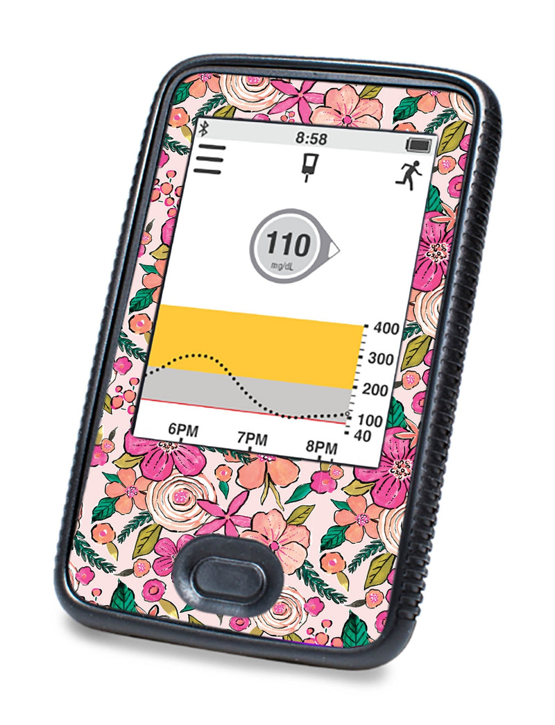 Peach Floral Designed for DEXCOM G6 Touchscreen Receiver Peach Floral Designed for DEXCOM G6 Touchscreen Receiver