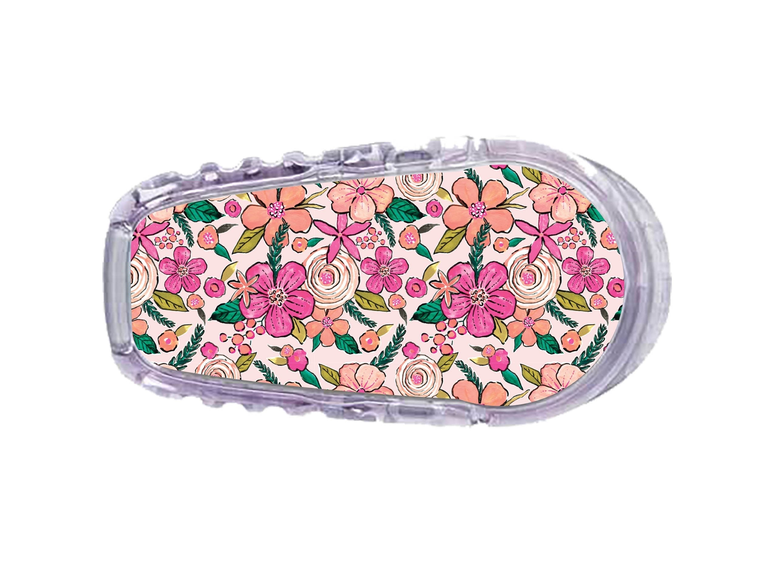 Peach Floral Sticker Designed for the DEXCOM Transmitter Peach Floral Sticker Designed for the DEXCOM Transmitter