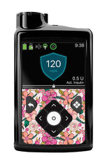 Peach Floral Sticker for Medtronic MiniMed 770G & 780G Peach Floral Sticker for Medtronic MiniMed 770G & 780G