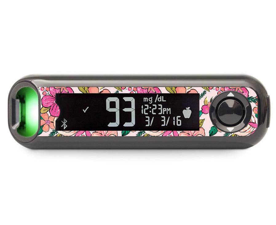 Peach Floral for Bayer Contour© Next One Glucometer Peach Floral for Bayer Contour© Next One Glucometer