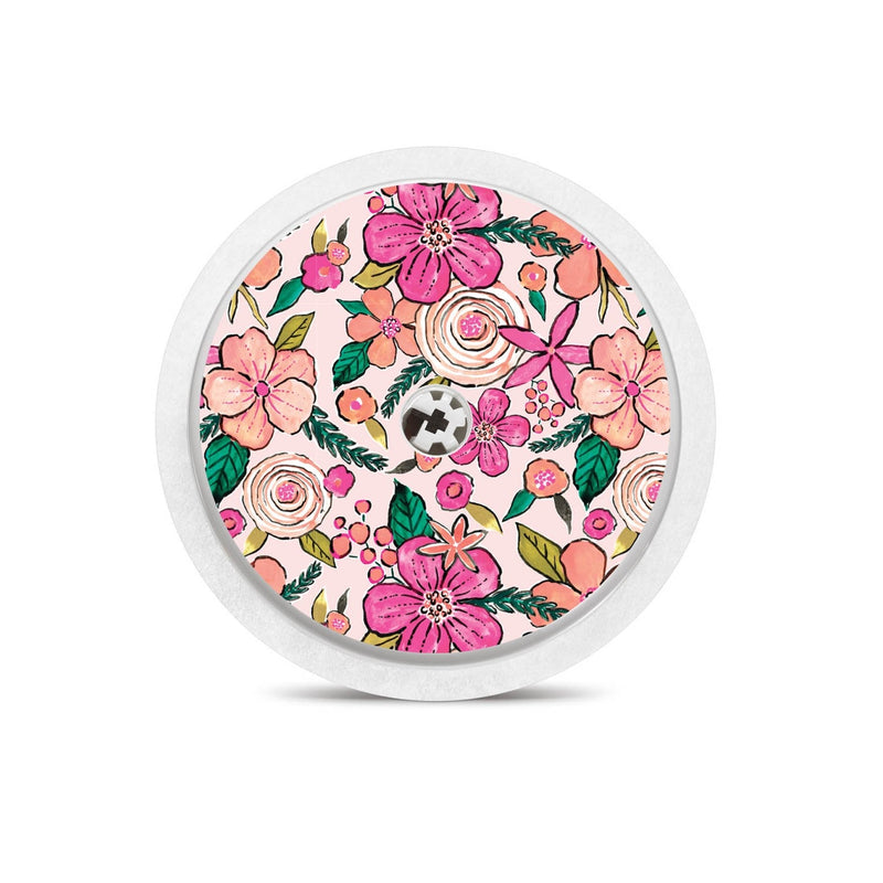 Peach Floral for Freestyle Libre 2 Peach Floral for Freestyle Libre 2