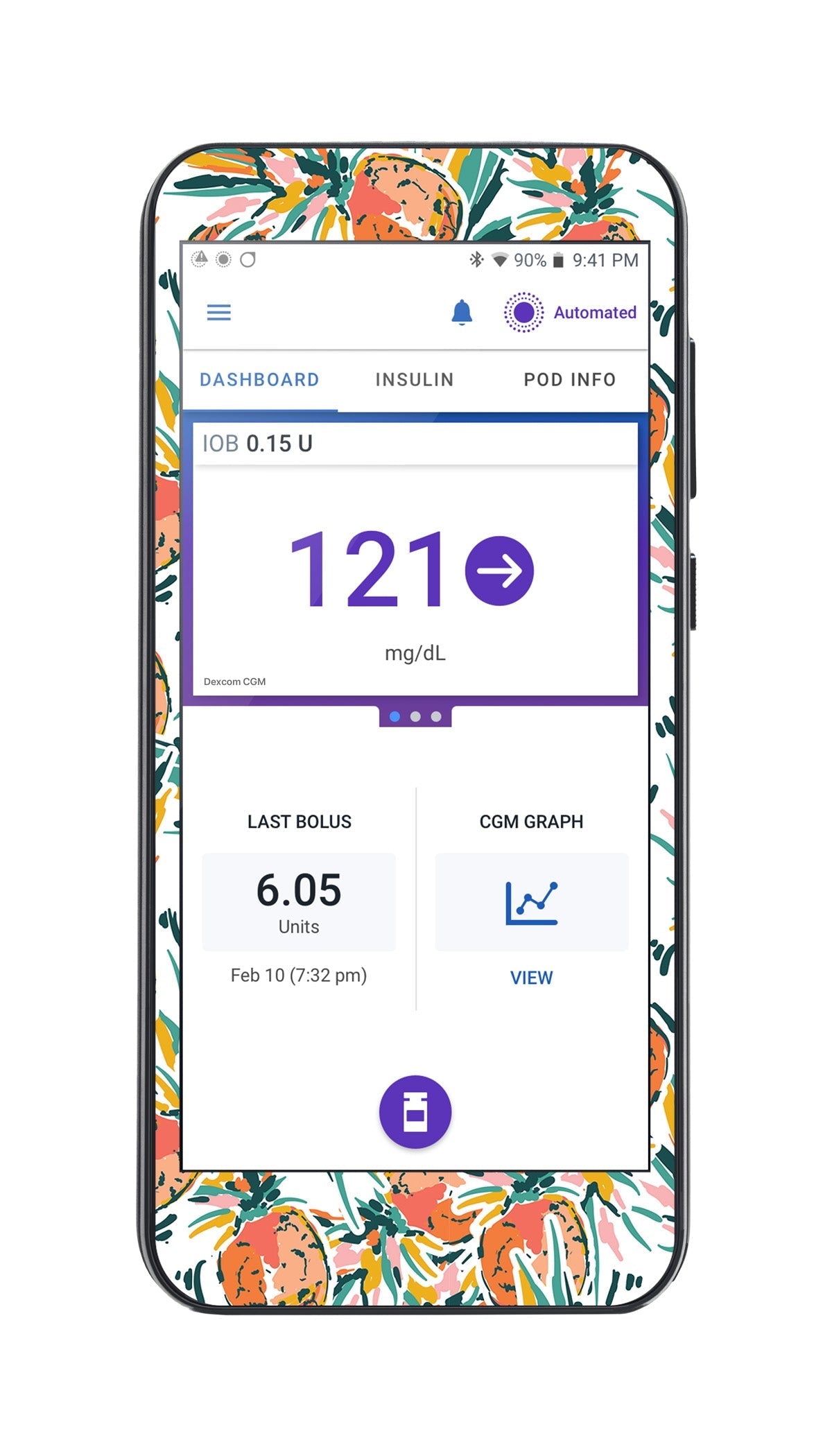 Pineapple Paradise Sticker for Omnipod® 5 Controller – Pump Peelz Pineapple Paradise Sticker for Omnipod® 5 Controller – Pump Peelz