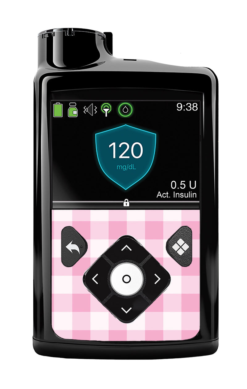 Pink Plaid Sticker for Medtronic MiniMed 770G & 780G Pink Plaid Sticker for Medtronic MiniMed 770G & 780G