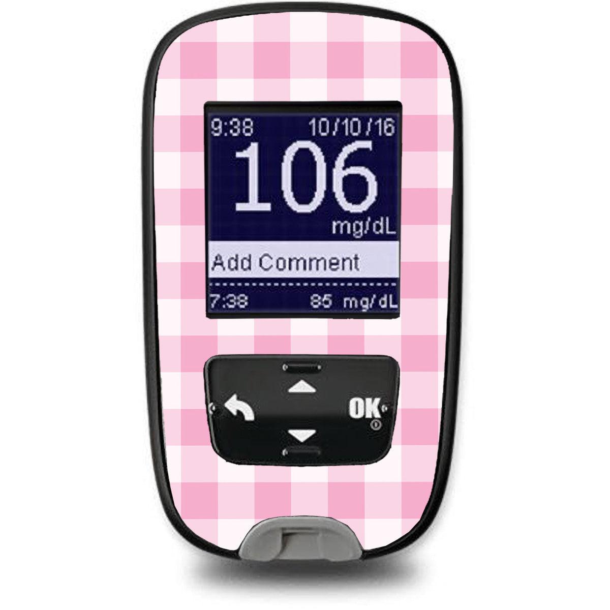Pink Plaid Sticker for the Accu-Chek Guide Glucometer Pink Plaid Sticker for the Accu-Chek Guide Glucometer