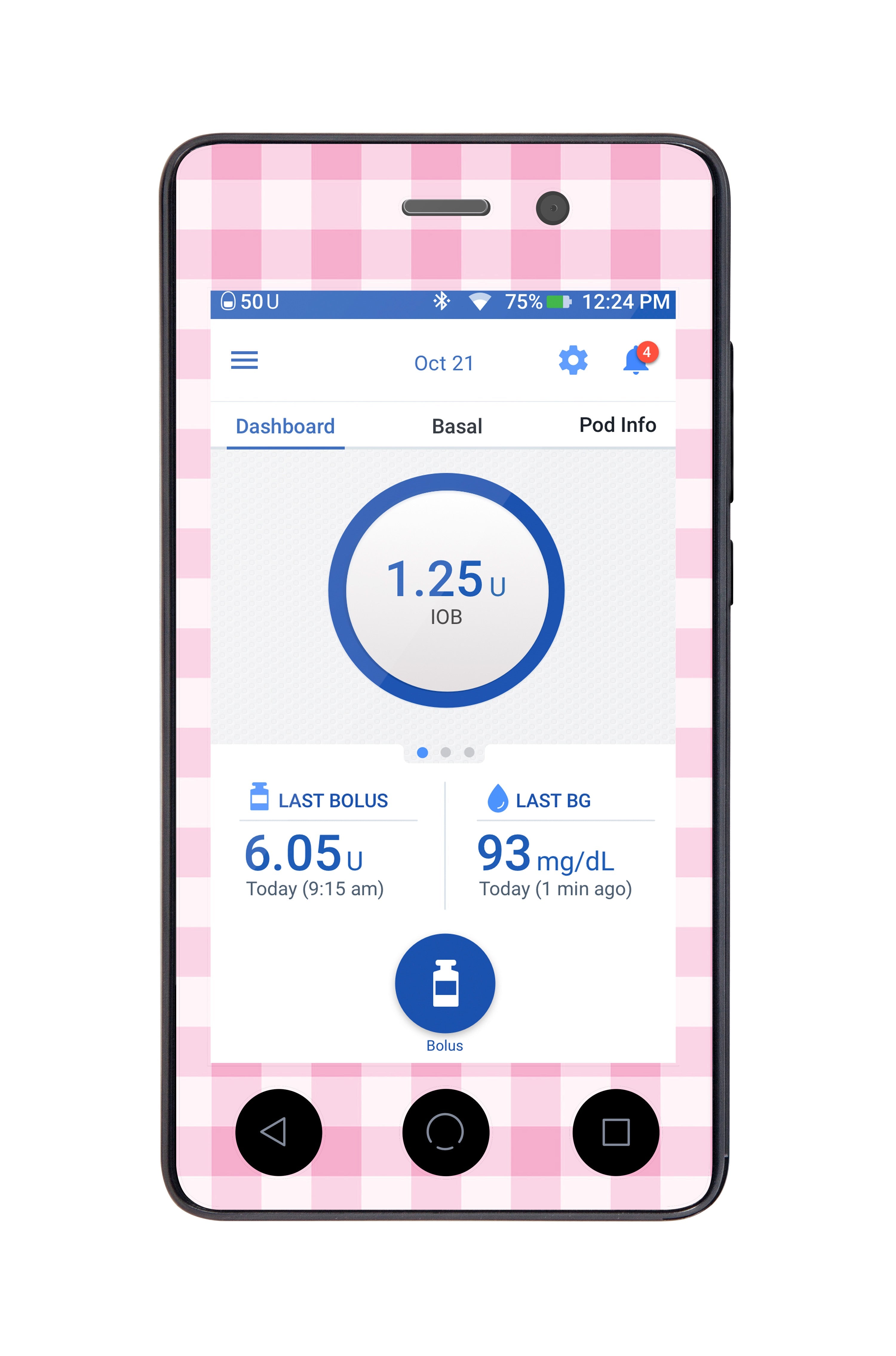 Pink Plaid Sticker for Omnipod DASH® PDM – Pump Peelz Pink Plaid Sticker for Omnipod DASH® PDM – Pump Peelz