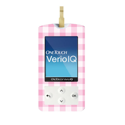 Pink Plaid for OneTouch Verio IQ Glucometer Pink Plaid for OneTouch Verio IQ Glucometer