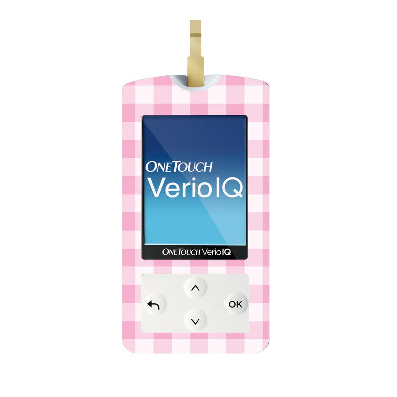 Pink Plaid for OneTouch Verio IQ Glucometer Pink Plaid for OneTouch Verio IQ Glucometer