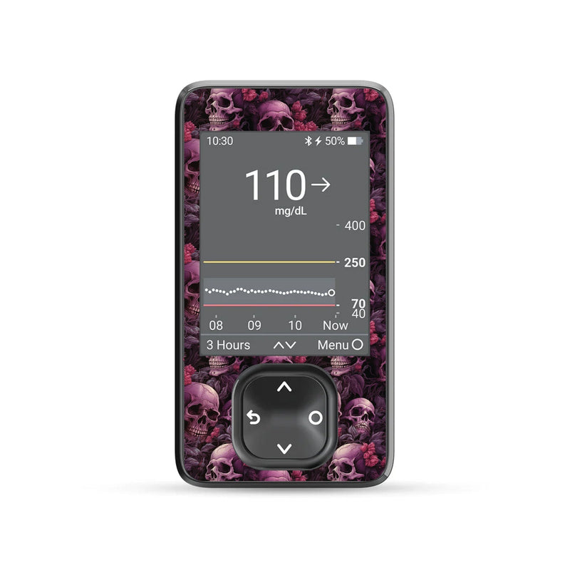 Pink Skulls DEXCOM G7 and Stelo and G6 Touchscreen Receiver Sticker Pink Skulls DEXCOM G7 and Stelo and G6 Touchscreen Receiver Sticker