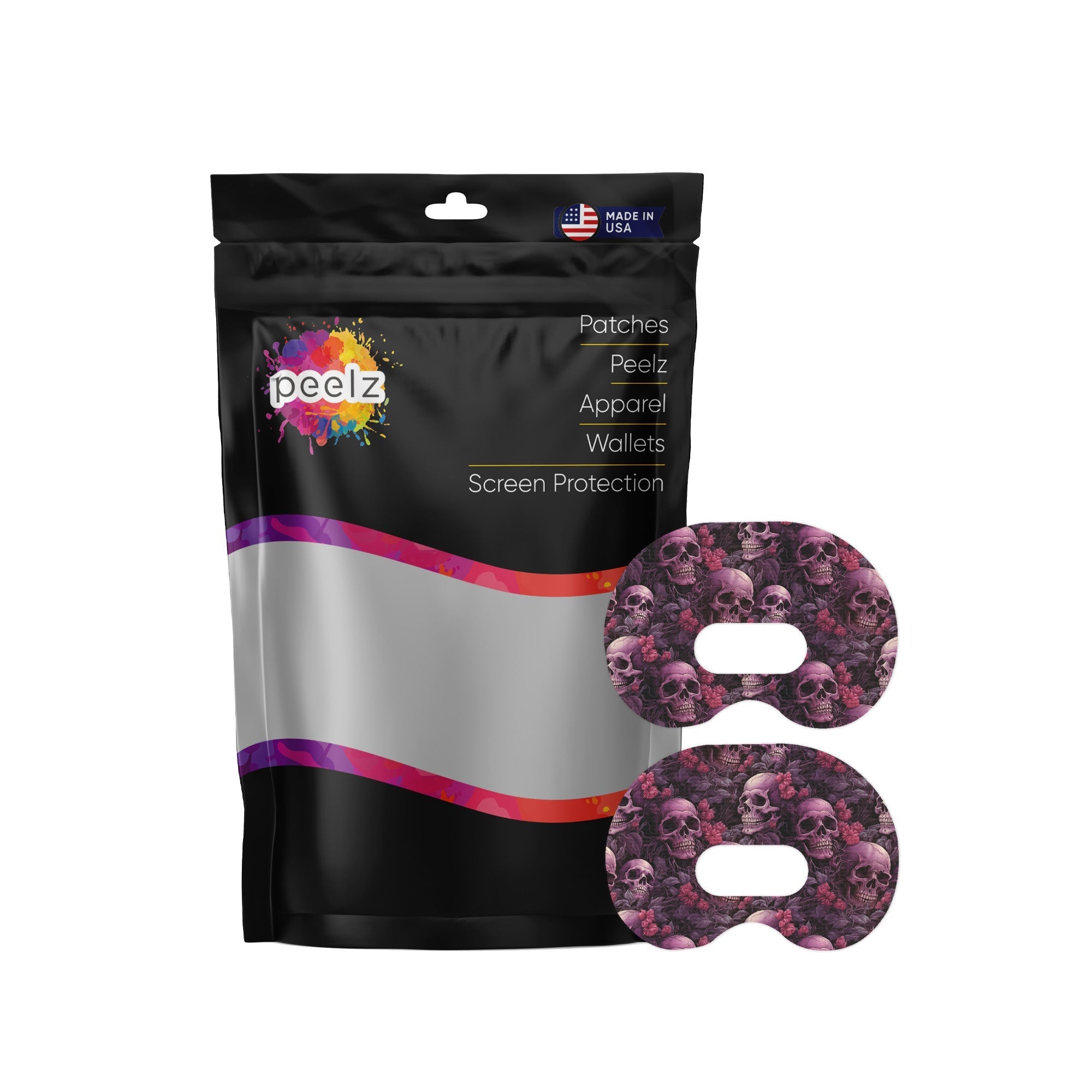 Pink Skulls Medtronic Guardian Connect Patch Tape - Pump Peelz Pink Skulls Medtronic Guardian Connect Patch Tape - Pump Peelz