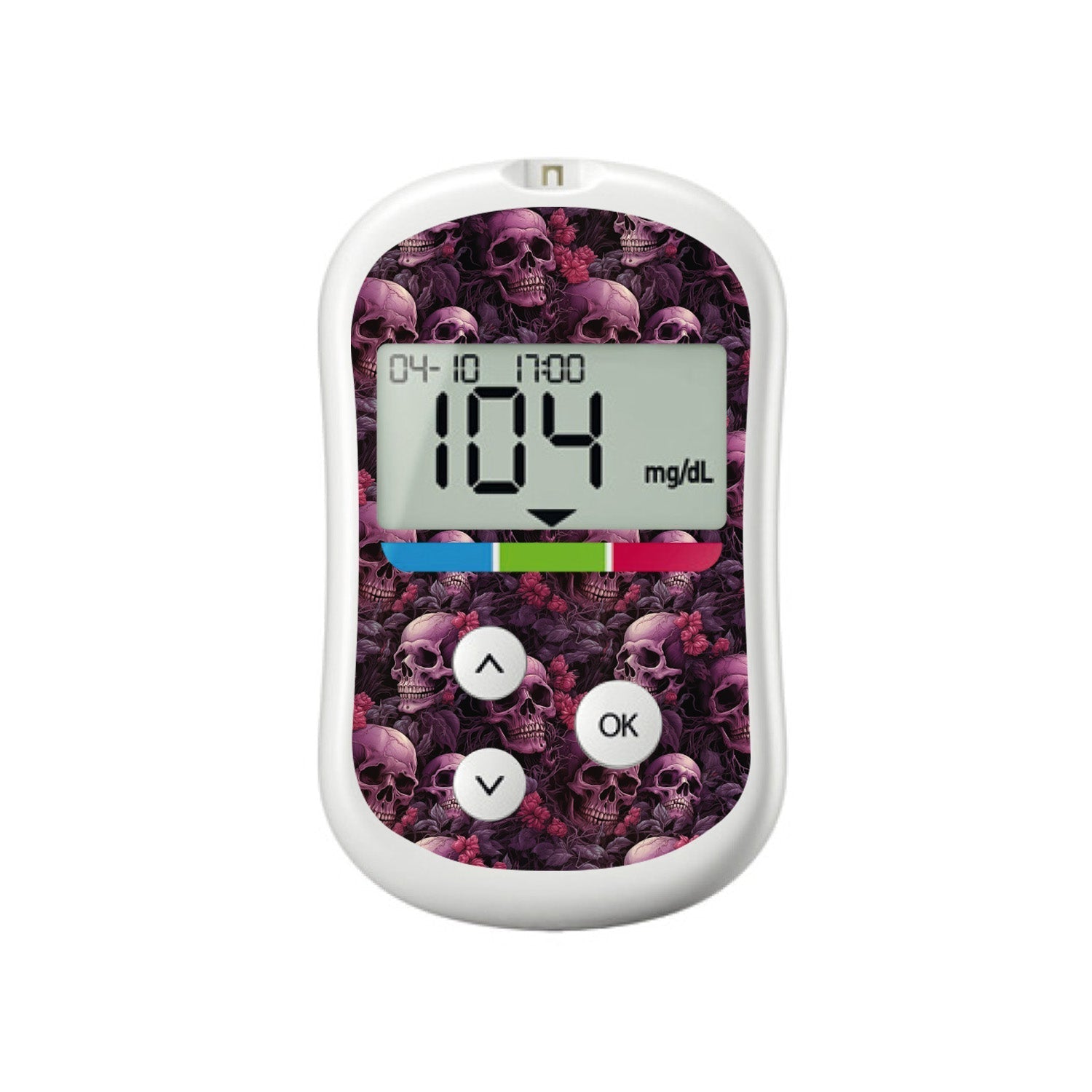 Pink Skulls for OneTouch Verio Flex Glucometer Pink Skulls for OneTouch Verio Flex Glucometer
