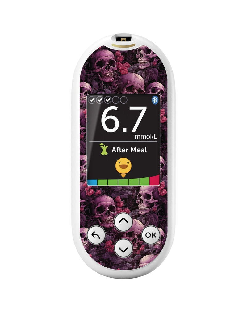 Pink Skulls for OneTouch Verio Reflect Glucometer Pink Skulls for OneTouch Verio Reflect Glucometer