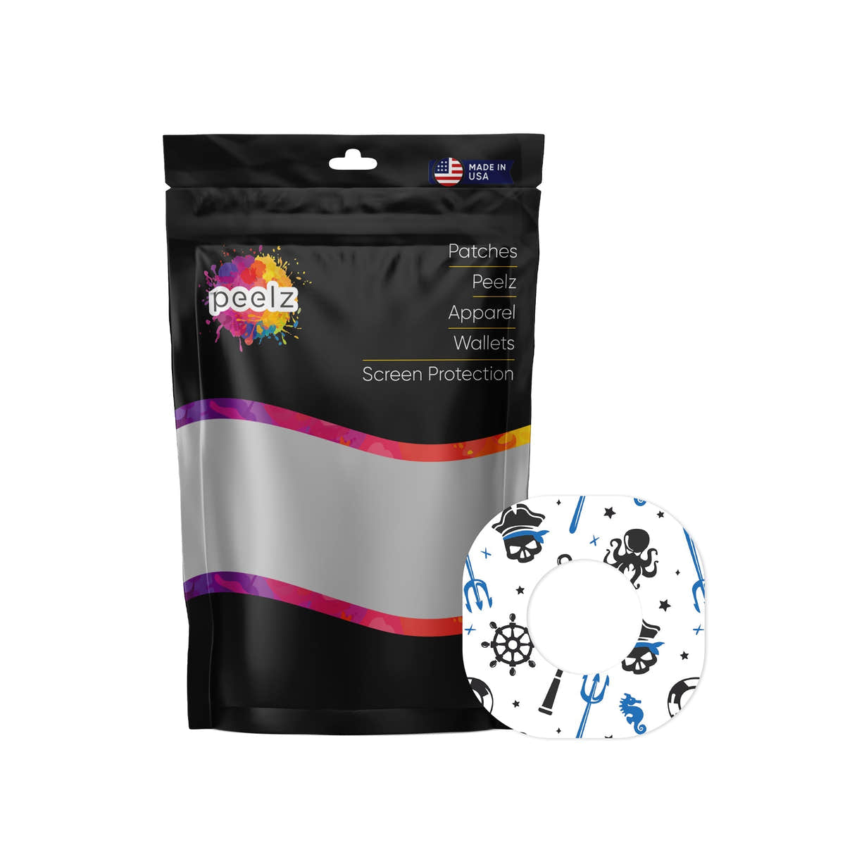 Pirates Dexcom G7 and Stelo Patch Tape - Pump Peelz Pirates Dexcom G7 and Stelo Patch Tape - Pump Peelz