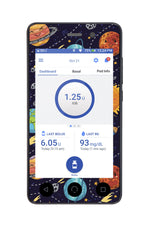 Planetary Sticker for Omnipod DASH® PDM – Pump Peelz Planetary Sticker for Omnipod DASH® PDM – Pump Peelz