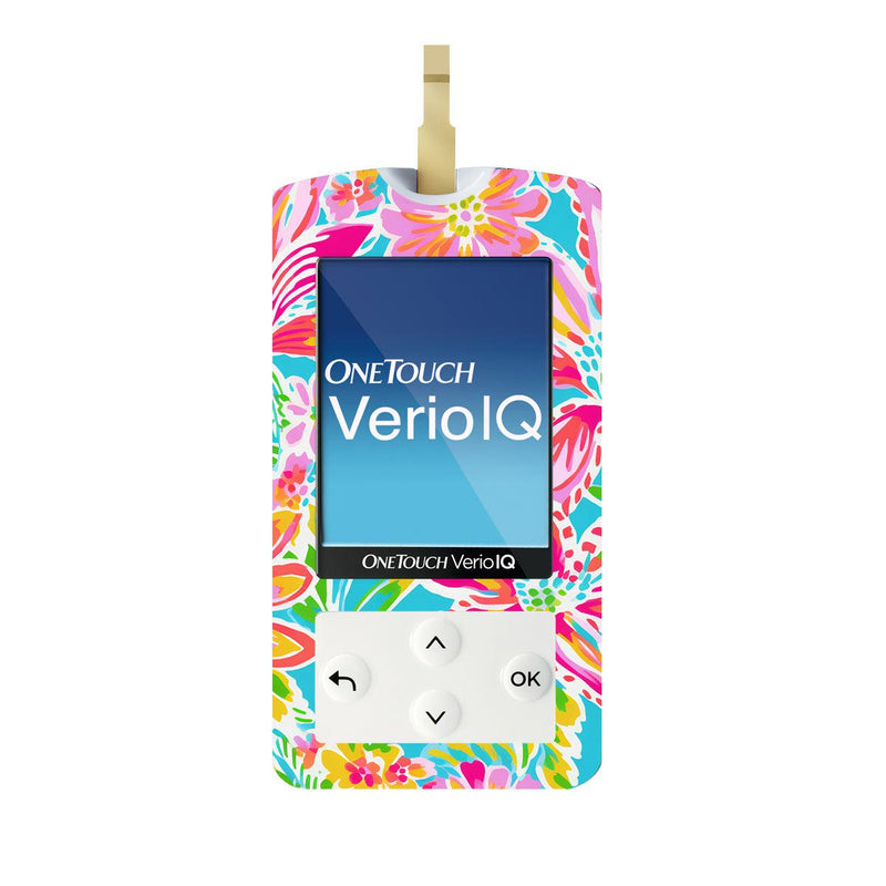 Preppy Flowers for OneTouch Verio IQ Glucometer Preppy Flowers for OneTouch Verio IQ Glucometer