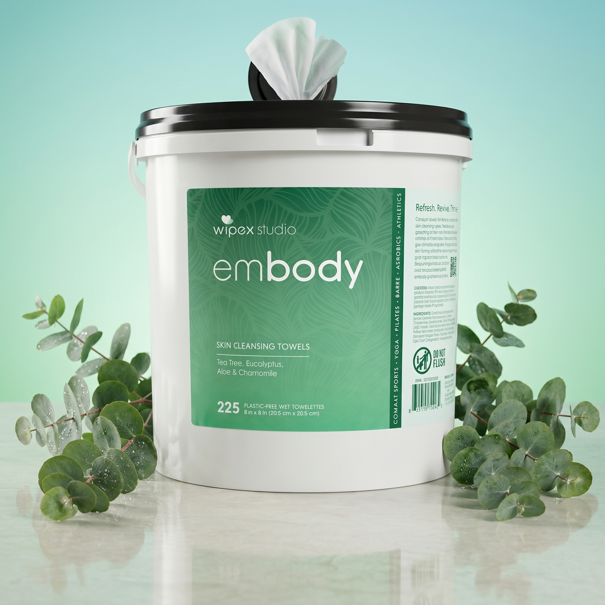Embody® 225ct Eco Body Wipes – Refill Bucket for Wellness Studios Embody® 225ct Eco Body Wipes – Refill Bucket for Wellness Studios