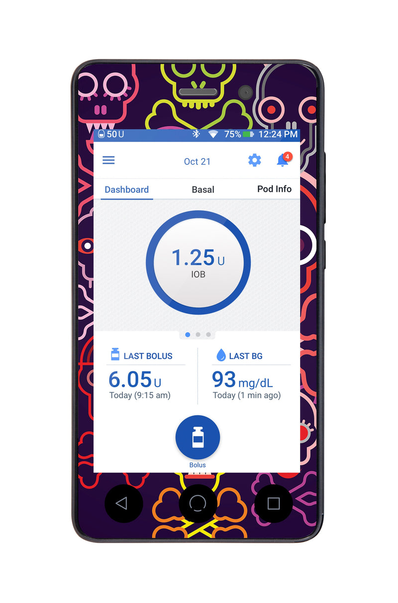 Psycho Skulls Sticker for Omnipod DASH® PDM – Pump Peelz Psycho Skulls Sticker for Omnipod DASH® PDM – Pump Peelz