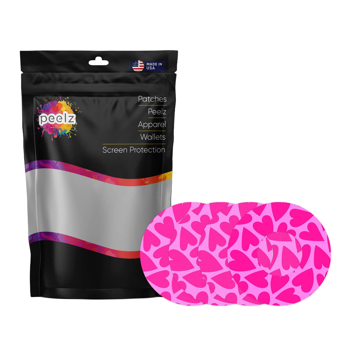 Puffy Hearts Patch Tape Designed for the FreeStyle Libre 2 Puffy Hearts Patch Tape Designed for the FreeStyle Libre 2