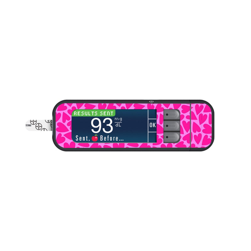 Puffy Hearts Sticker for Bayer Contour Next Glucometer Puffy Hearts Sticker for Bayer Contour Next Glucometer