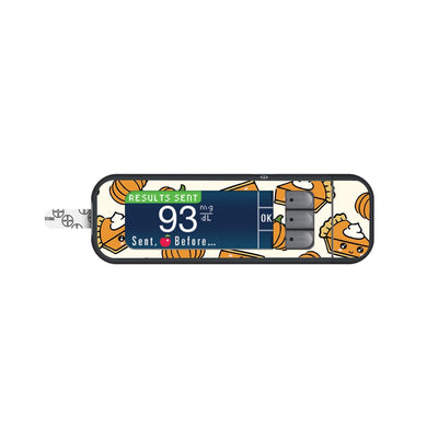 Pumpkin Pie Sticker for Bayer Contour Next Glucometer Pumpkin Pie Sticker for Bayer Contour Next Glucometer