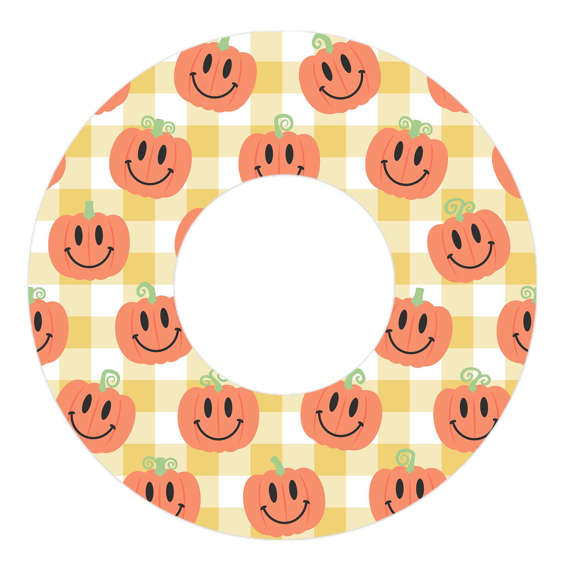 Pumpkin Smilies Freestyle Libre 2 Patch Tape - Pump Peelz Pumpkin Smilies Freestyle Libre 2 Patch Tape - Pump Peelz