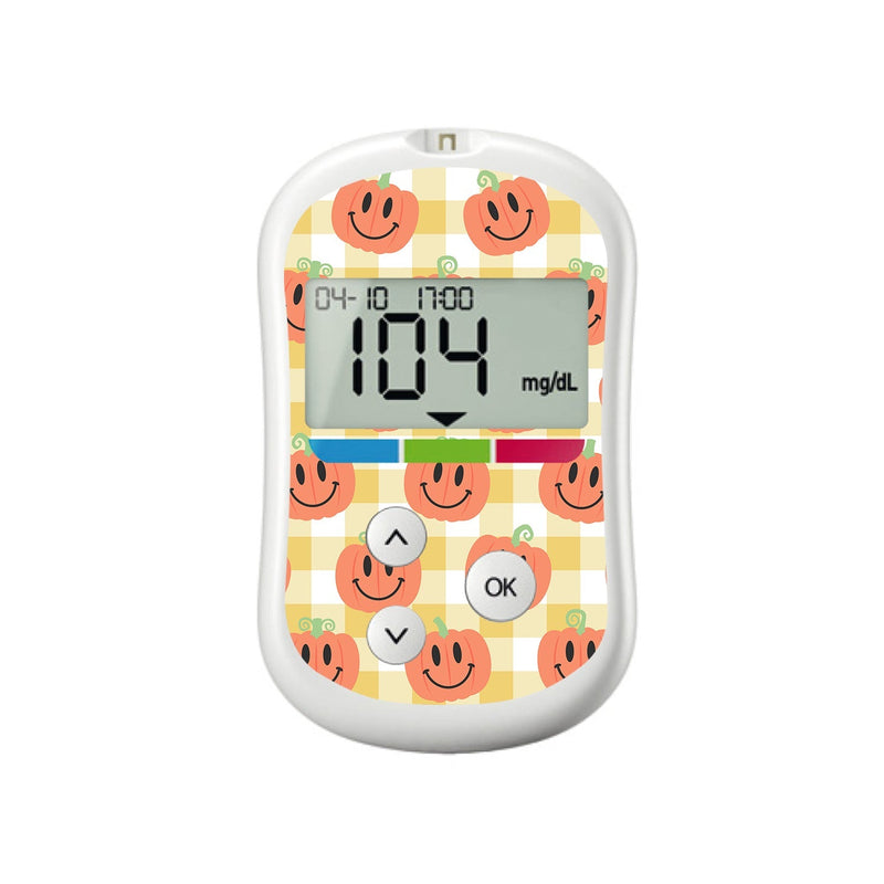 Pumpkin Smilies for OneTouch Verio Flex Glucometer Pumpkin Smilies for OneTouch Verio Flex Glucometer