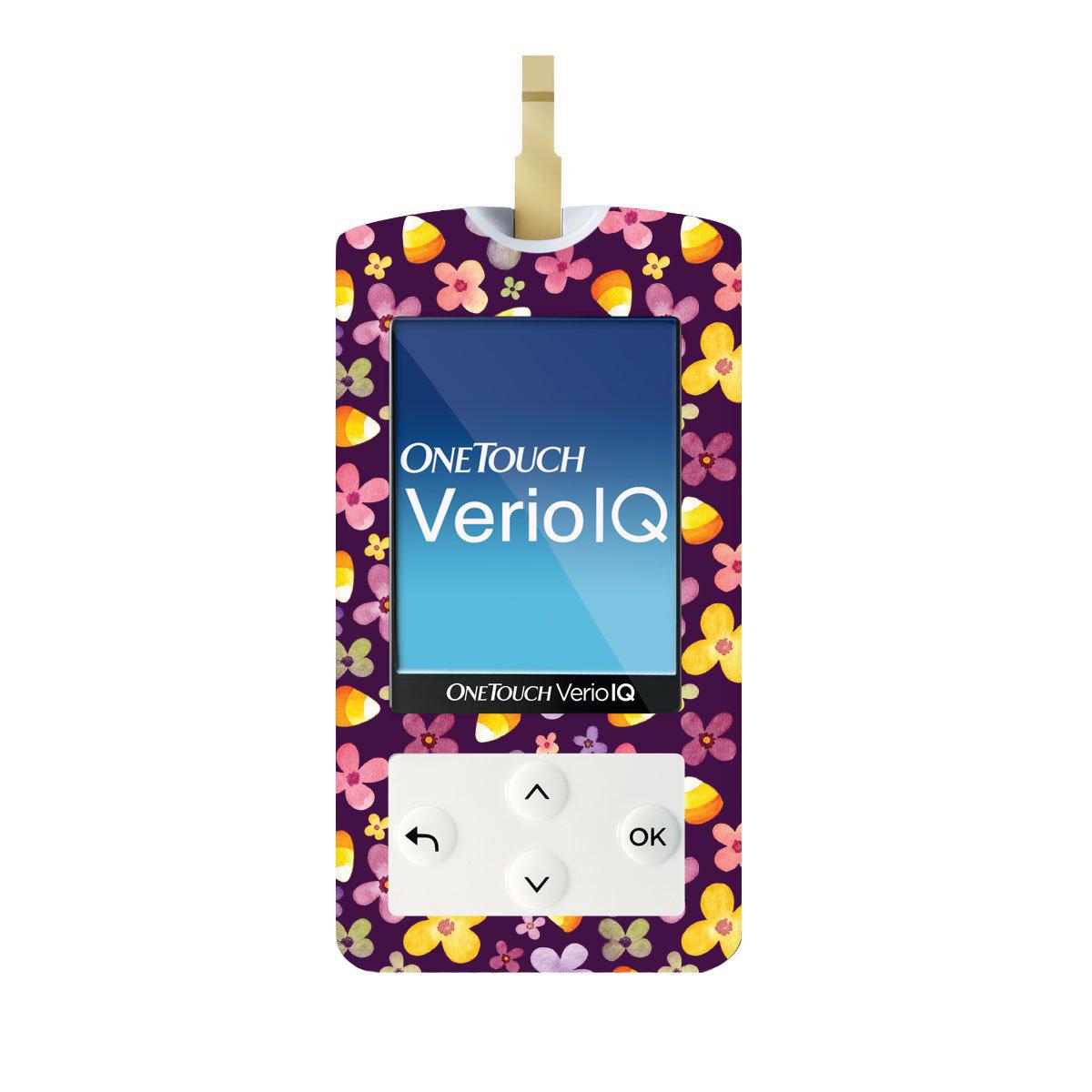 Purple Floral for OneTouch Verio IQ Glucometer Purple Floral for OneTouch Verio IQ Glucometer
