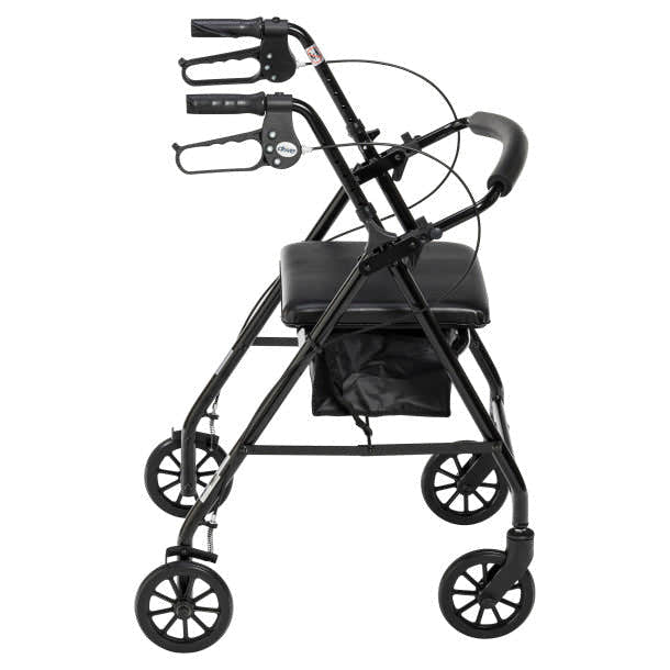 Rollator Rolling Walker with 6" Wheels, Fold Up Removable Back Support and Padded Seat Rollator Rolling Walker with 6" Wheels, Fold Up Removable Back Support and Padded Seat