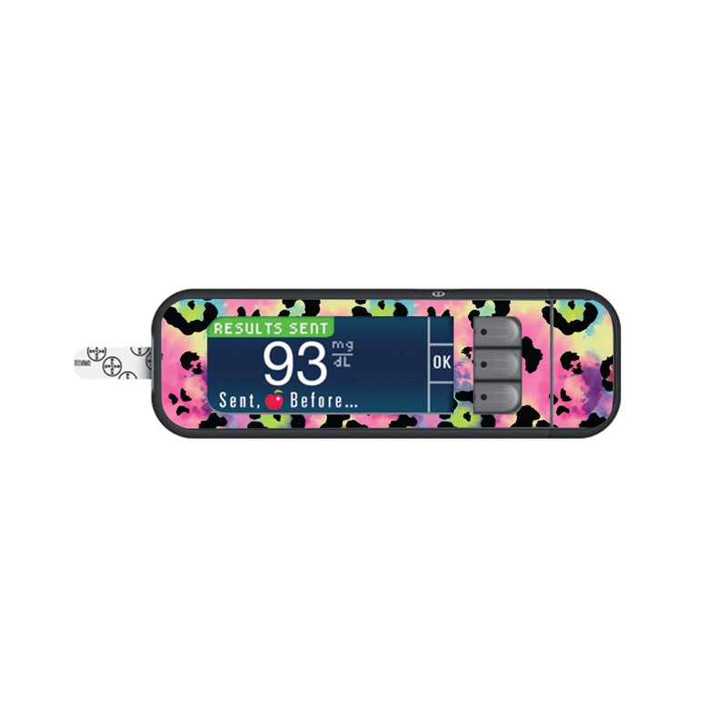 Rainbow Leopard Sticker for Bayer Contour Next Glucometer Rainbow Leopard Sticker for Bayer Contour Next Glucometer