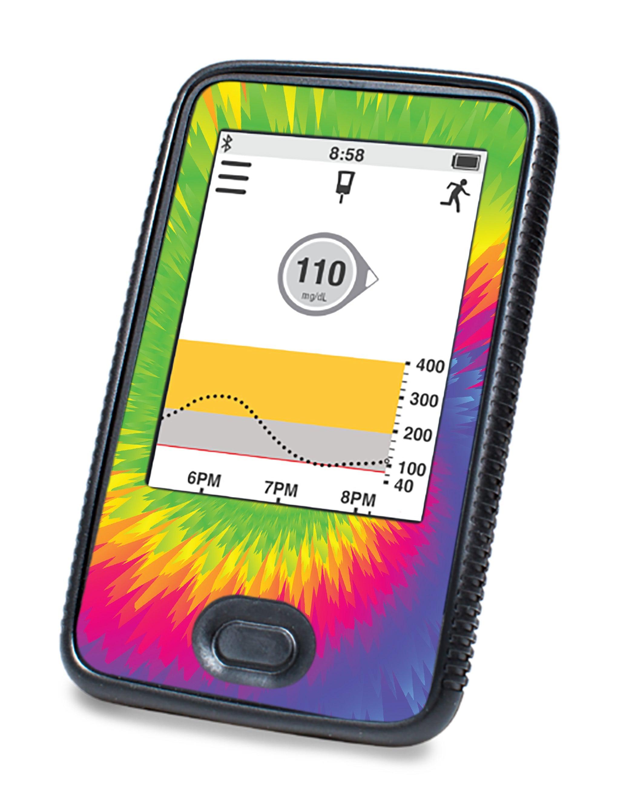 Rainbow Tie Dye Designed for DEXCOM G6 Touchscreen Receiver Rainbow Tie Dye Designed for DEXCOM G6 Touchscreen Receiver