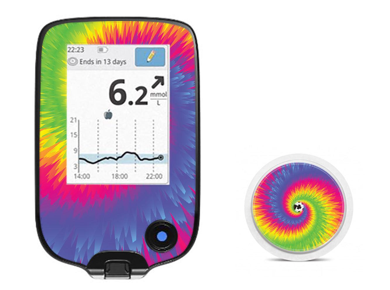Rainbow Tie Dye Freestyle Libre 2 Rainbow Tie Dye Freestyle Libre 2